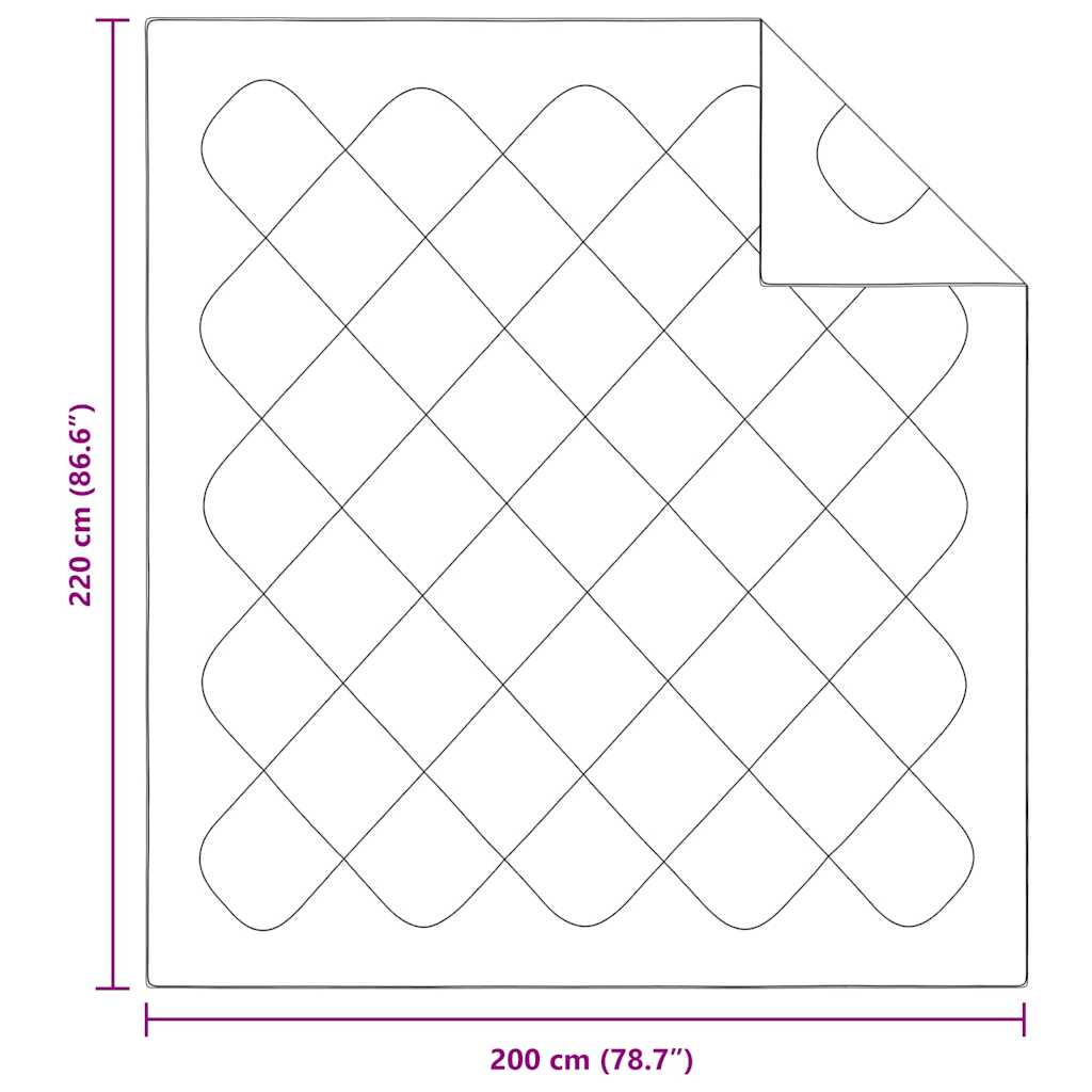 vidaXL Κουβέρτες & Κουβέρτες Λευκό 200 x 220 εκ. Μικροΐνες