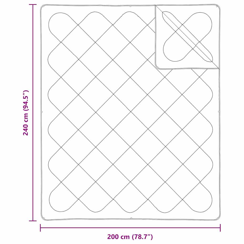 vidaXL Κουβέρτες & Κουβέρτες Λευκό 240 x 200 εκ. Μικροΐνες