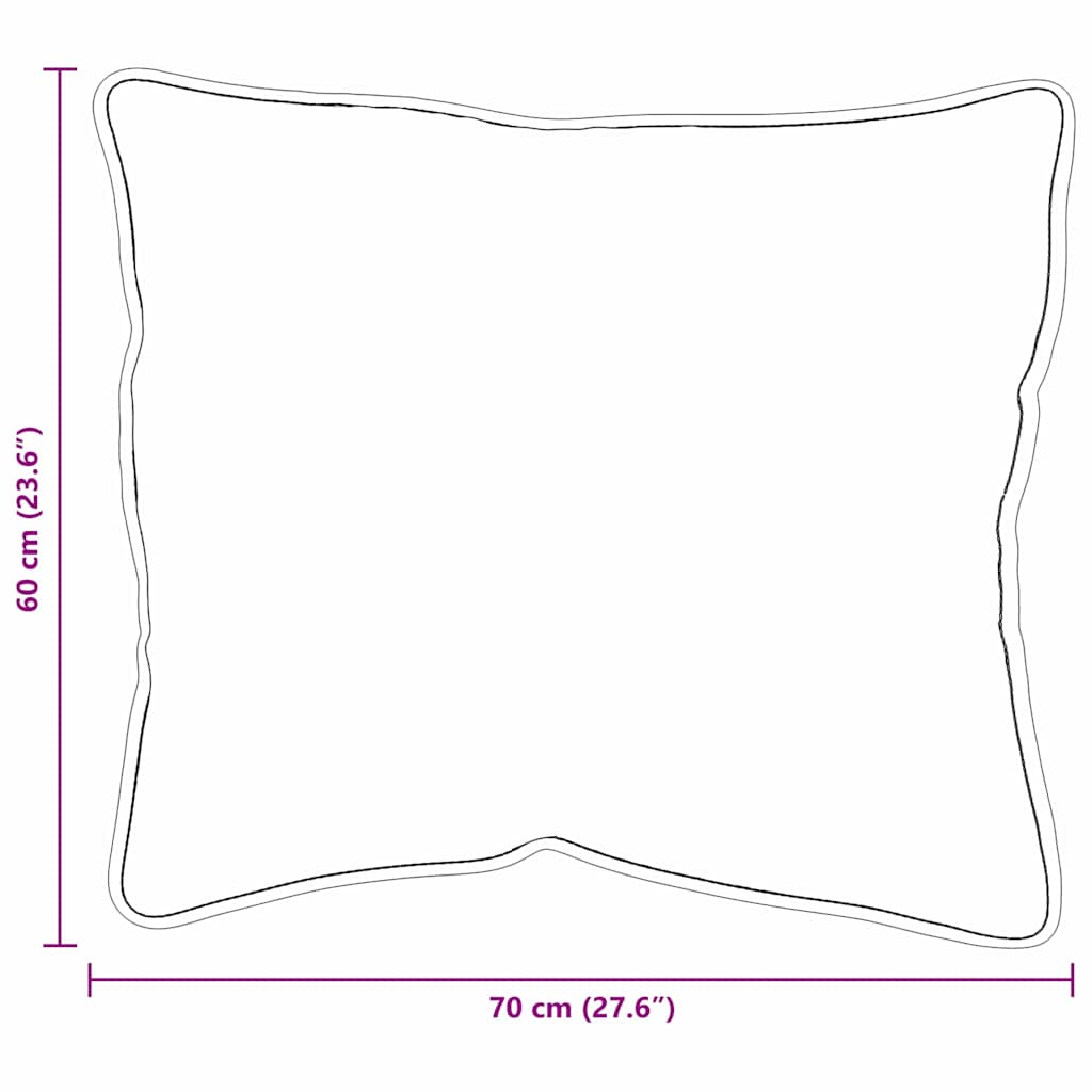 vidaXL Μαξιλάρια 2 pcs Λευκό 60 x 70 cm 85gsm 100% πολυεστέρας