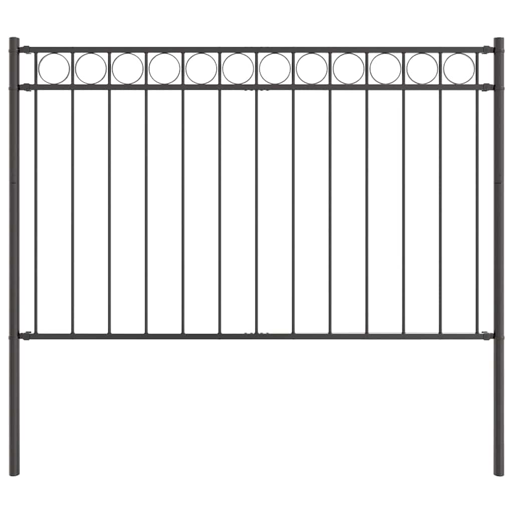 vidaXL Φράχτης Κήπου Γκρι Ατσάλι