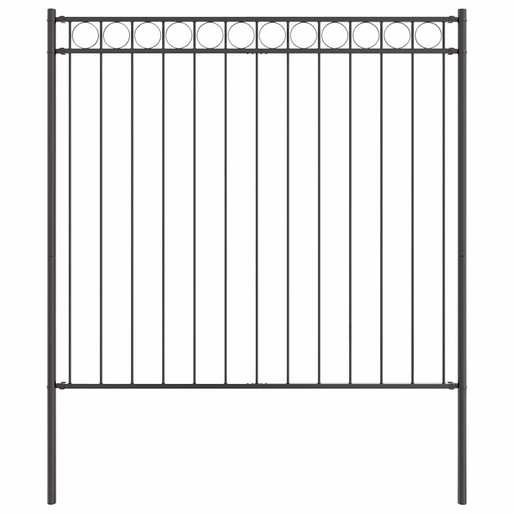 vidaXL Φράχτης Κήπου Γκρι 1,7x1,5 μ Ατσάλι