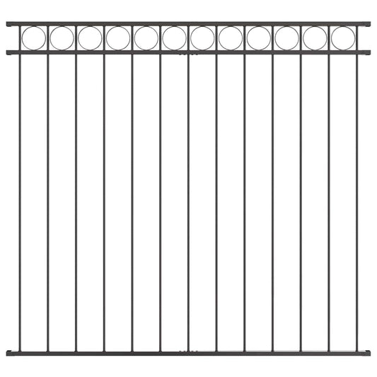 vidaXL Φράχτης Κήπου Γκρι Ατσάλι