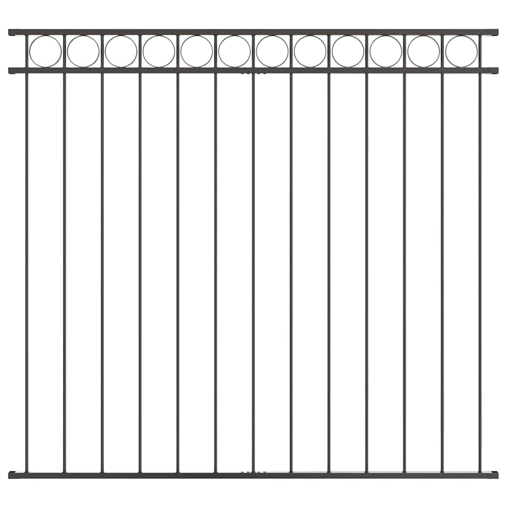 vidaXL Φράχτης Κήπου Γκρι Ατσάλι