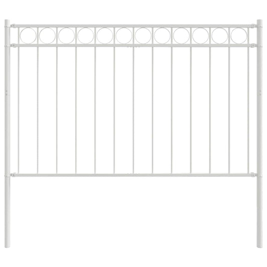 vidaXL Φράχτης Κήπου Λευκός 1,7x1 μ Από Χάλυβα