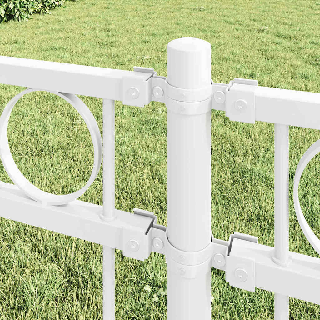 Περίφραξη για το σπίτι vidaXL Λευκή 1,7x1,2 μ Μετάλλο