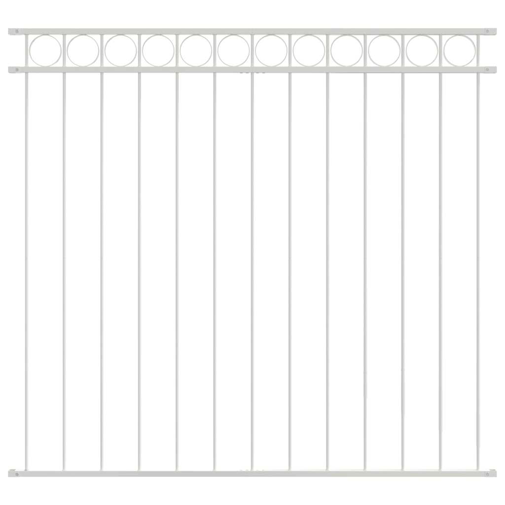 vidaXL Φράχτης Κήπου Λευκό Ατσάλι