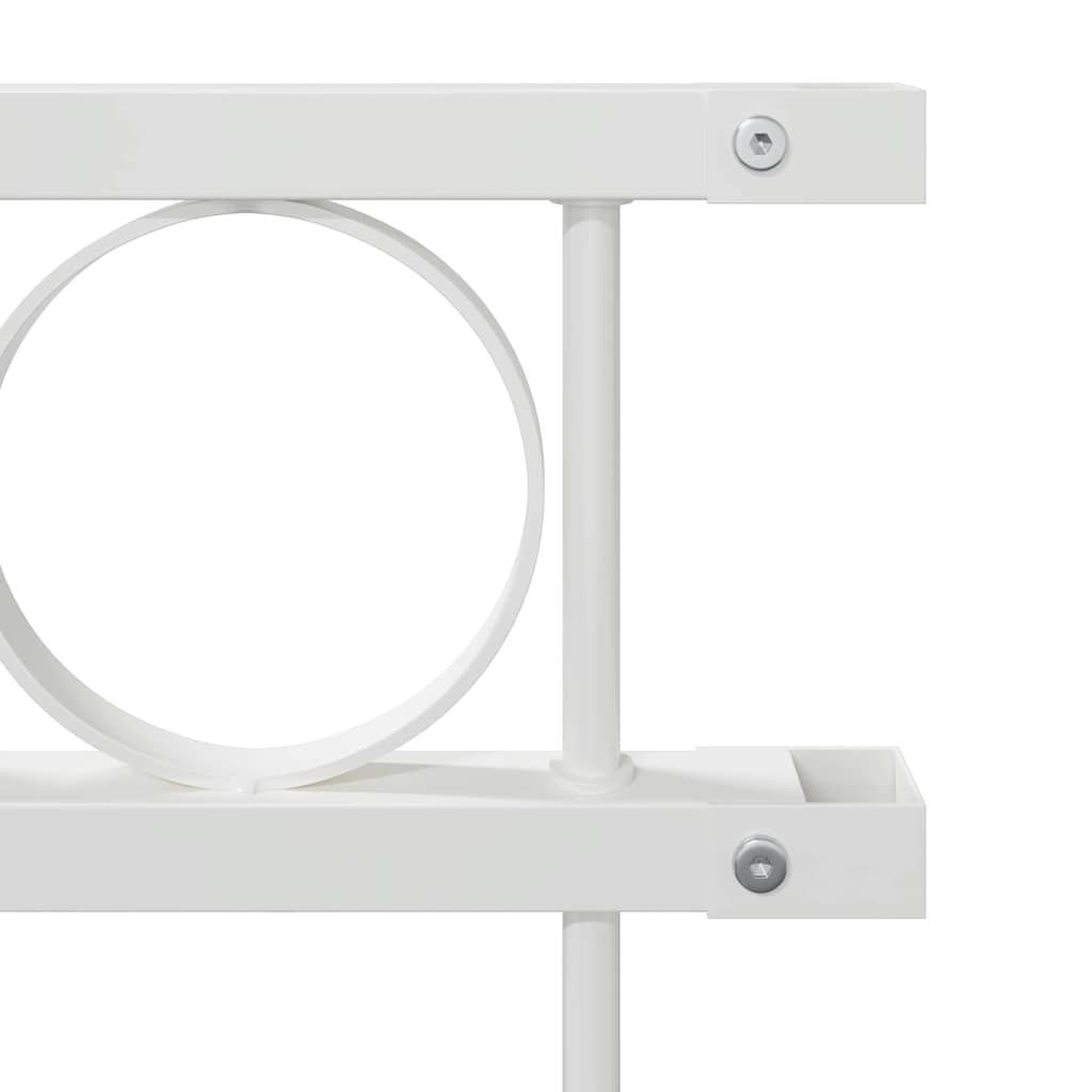 vidaXL Φράχτης Κήπου Λευκό Ατσάλι