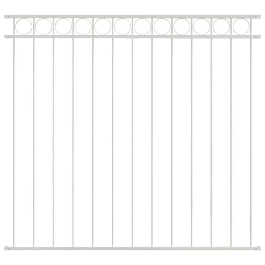vidaXL Φράχτης Κήπου Λευκό Ατσάλι