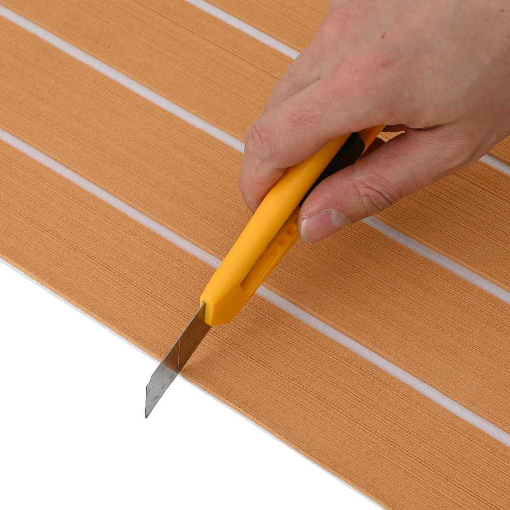 vidaXL Δάπεδο Σκάφους Καφέ και λευκό 240 x 90 εκ EVA αφρός