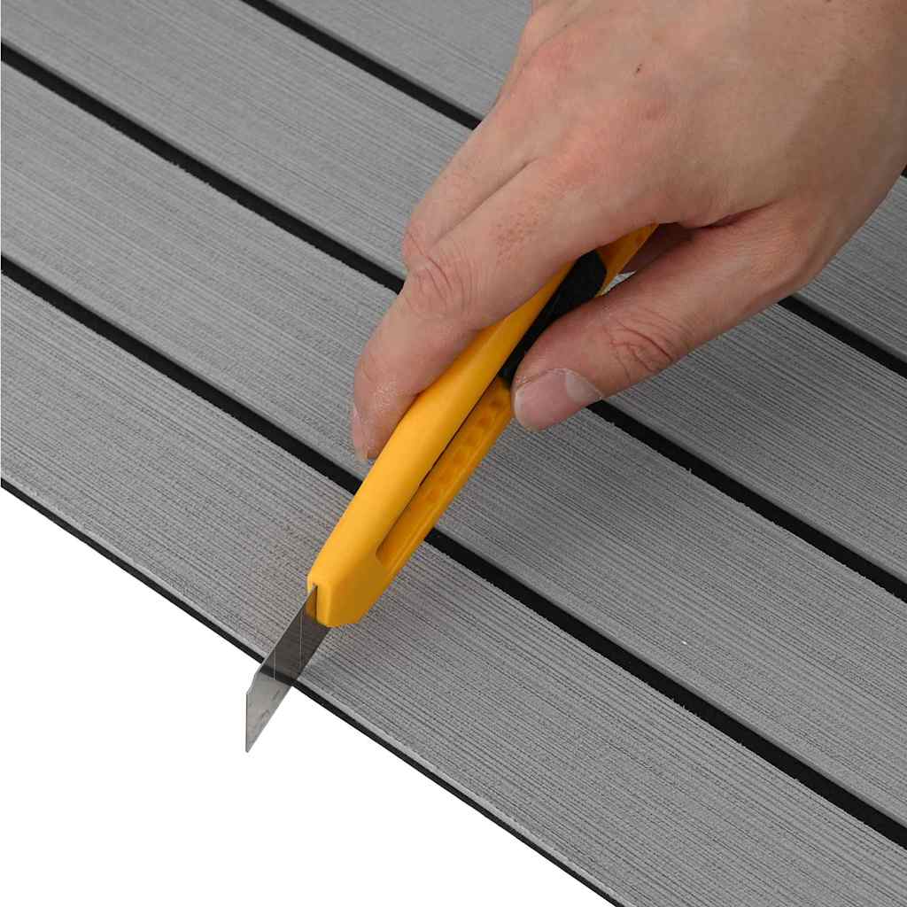 vidaXL Δάπεδο Σκάφους ανοιχτό γκρι και μαύρο 240 x 60 cm EVA αφρός