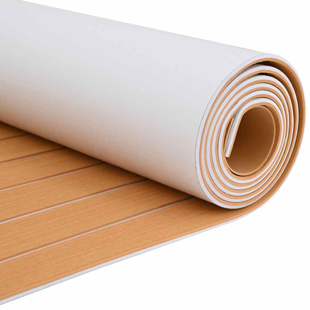 vidaXL Δάπεδο Σκάφους Καφέ και λευκό 240 x 60 cm EVA αφρός