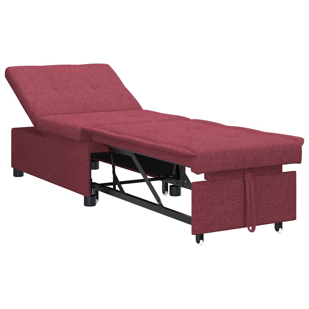 vidaXL Καναπές Κρεβάτι Κόκκινο 194 x 50 x 82 εκ. ύφασμα