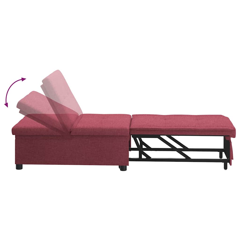 vidaXL Καναπές Κρεβάτι Κόκκινο 194 x 50 x 82 εκ. ύφασμα