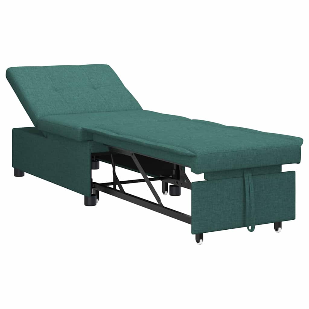 vidaXL Καναπές Κρεβάτι Σκούρο Πράσινο 194 x 50 x 82 εκ. ύφασμα