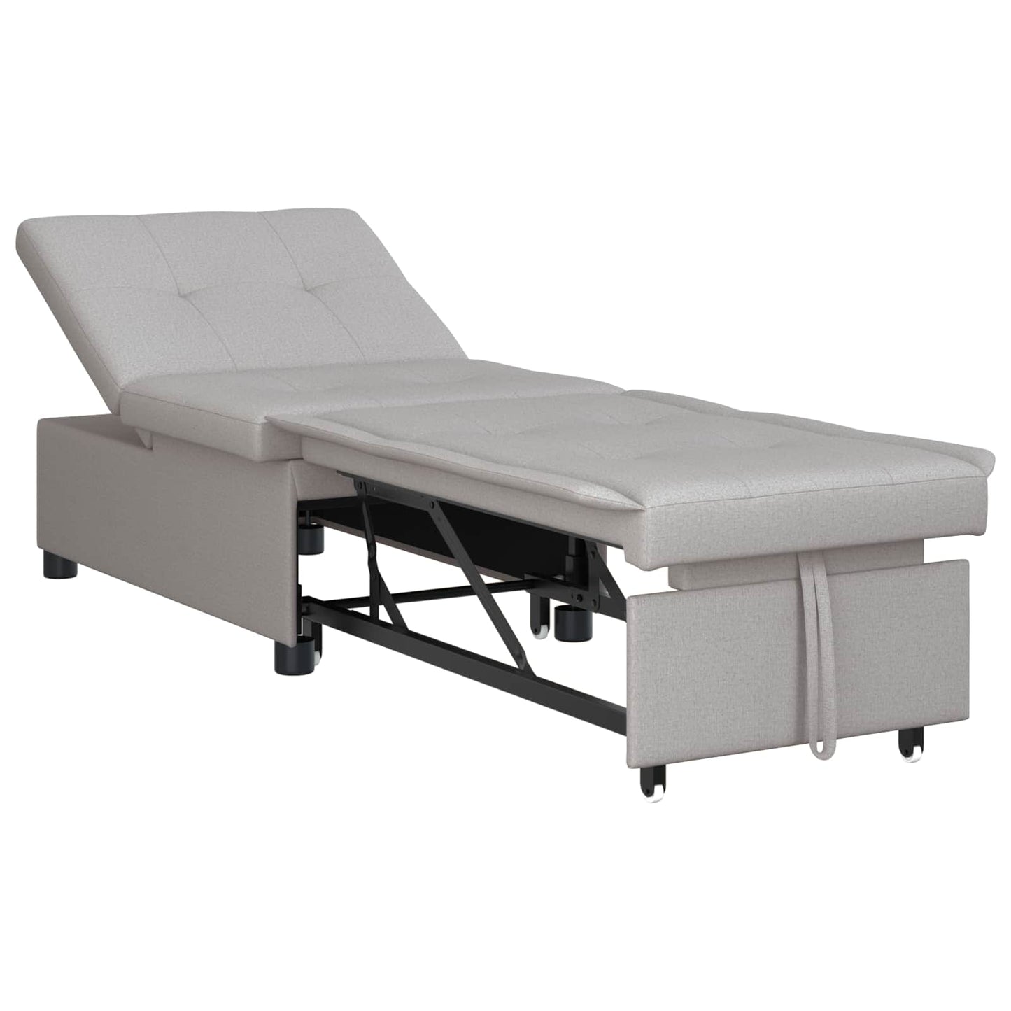 vidaXL Καναπές Κρεβάτι Γκρι 194 x 50 x 82 εκ. ύφασμα