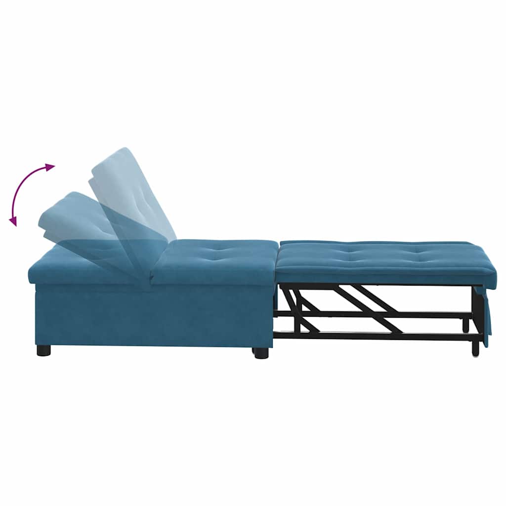 vidaXL Κρεβάτι καναπές Μπλε 194 x 67 x 82 εκ Βελούδο