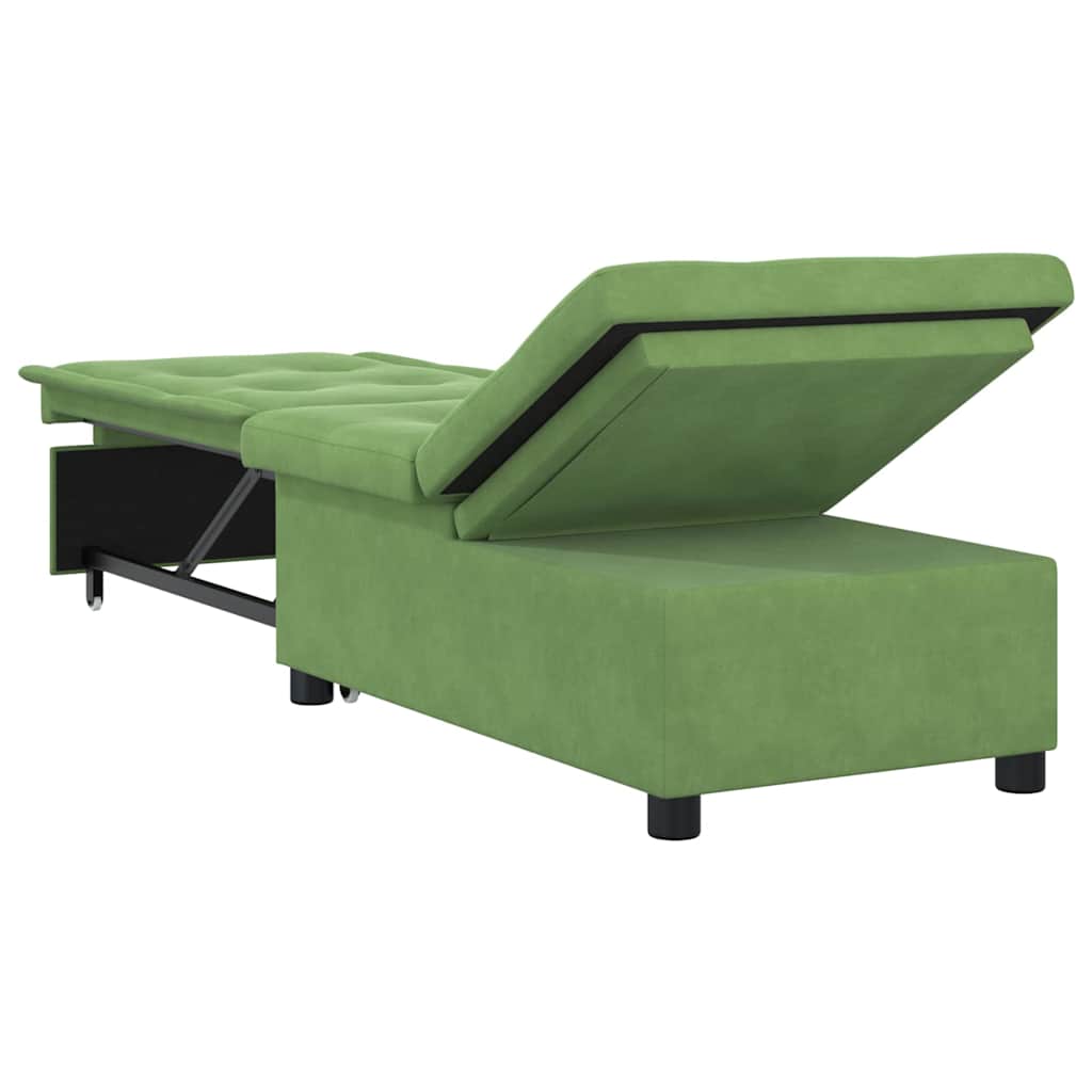 vidaXL Κρεβάτι καναπές Ανοιχτό Πράσινο 194 x 67 x 82 εκ Βελούδο