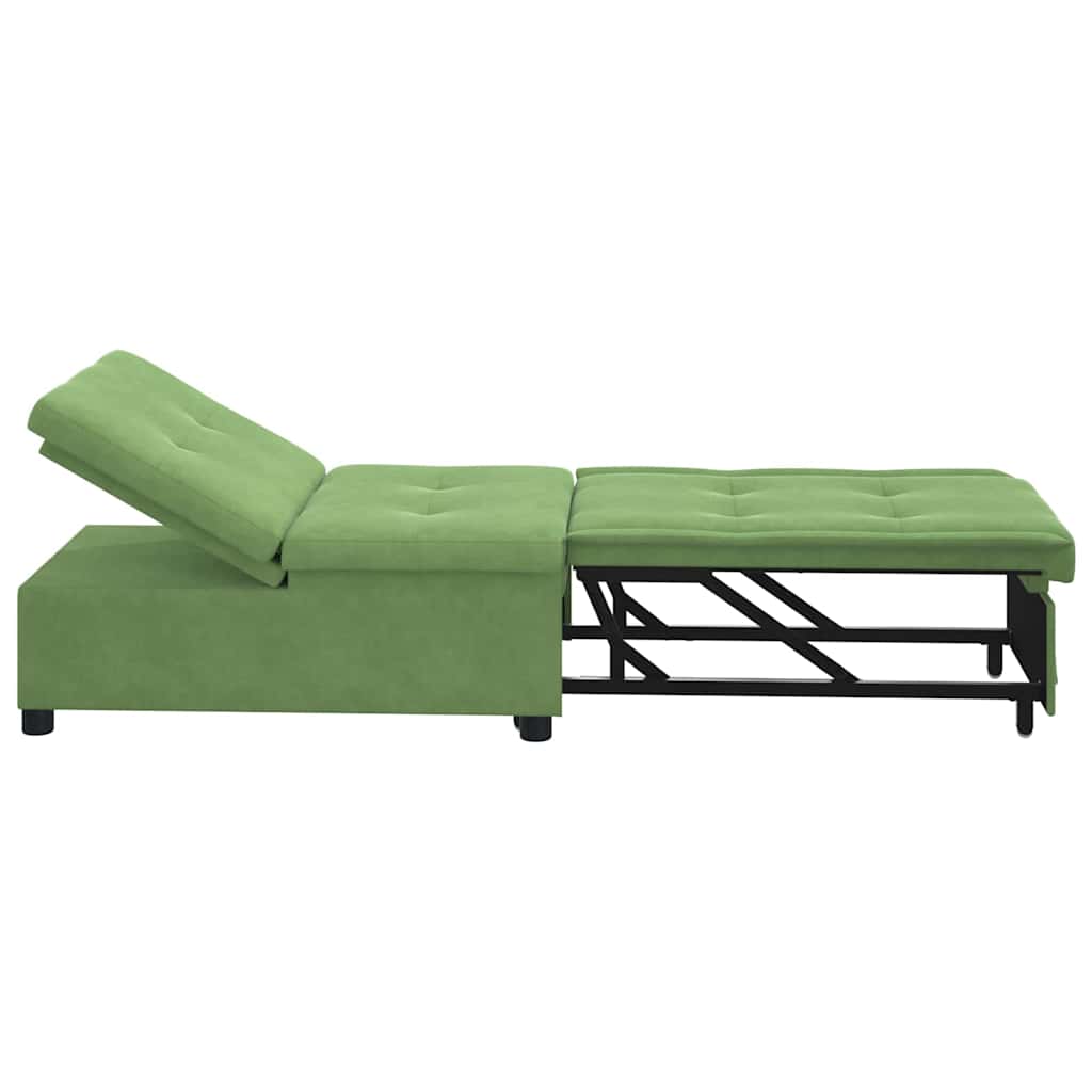 vidaXL Κρεβάτι καναπές Ανοιχτό Πράσινο 194 x 67 x 82 εκ Βελούδο