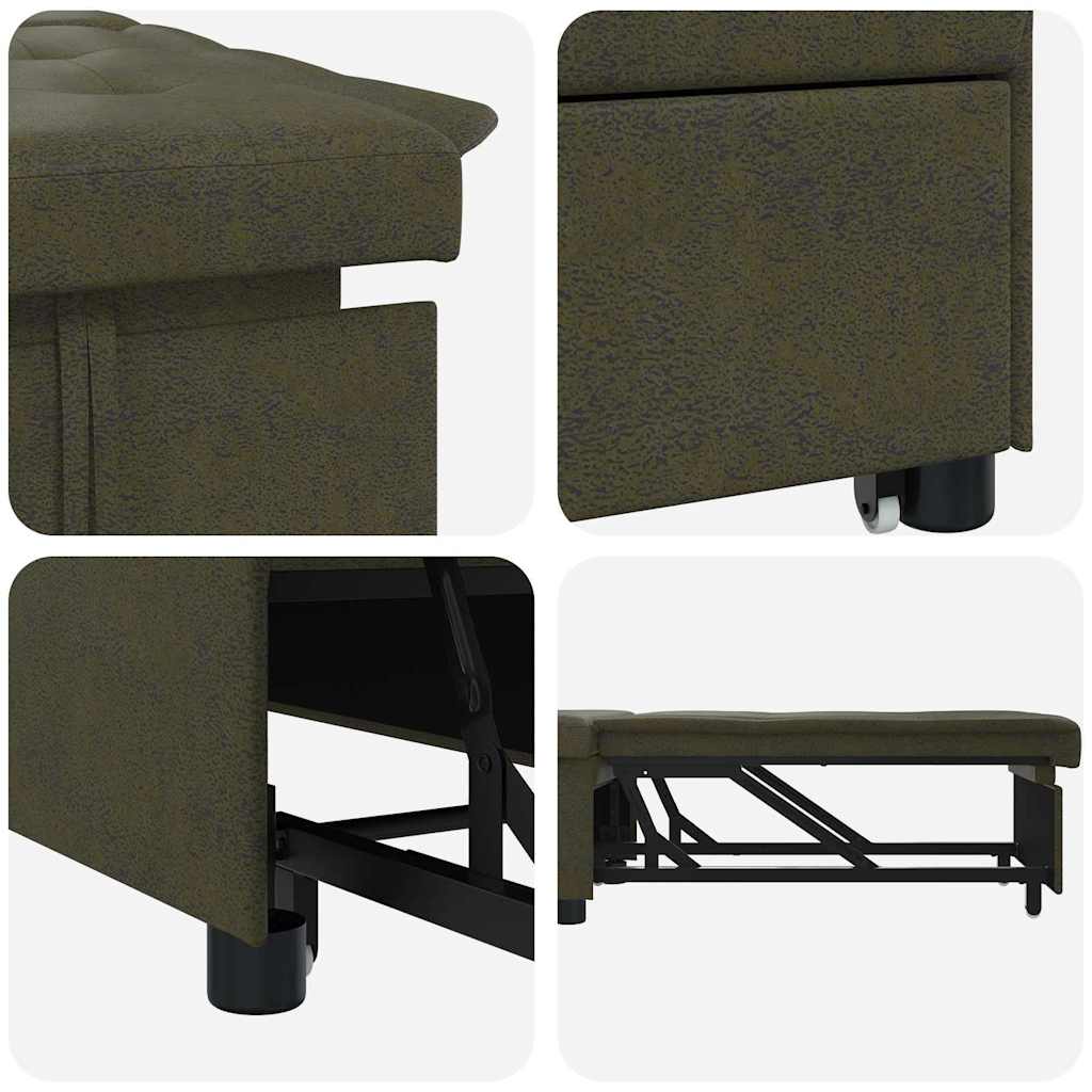 vidaXL Κρεβάτι καναπές Στρατιωτικό Πράσινο 194 x 67 x 82 εκ