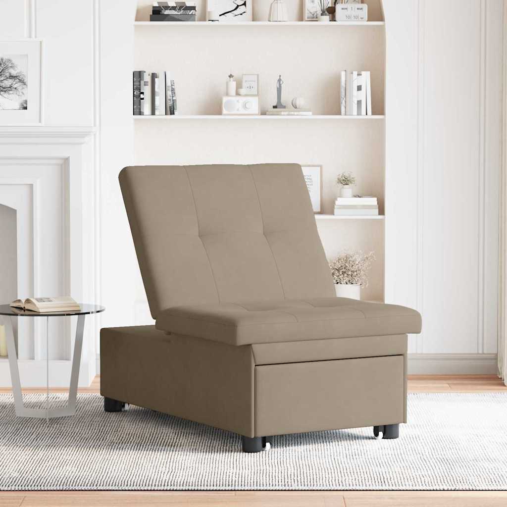 vidaXL Καναπές Κρεβάτι Taupe 194 x 67 x 82 εκ Μικροΐνες