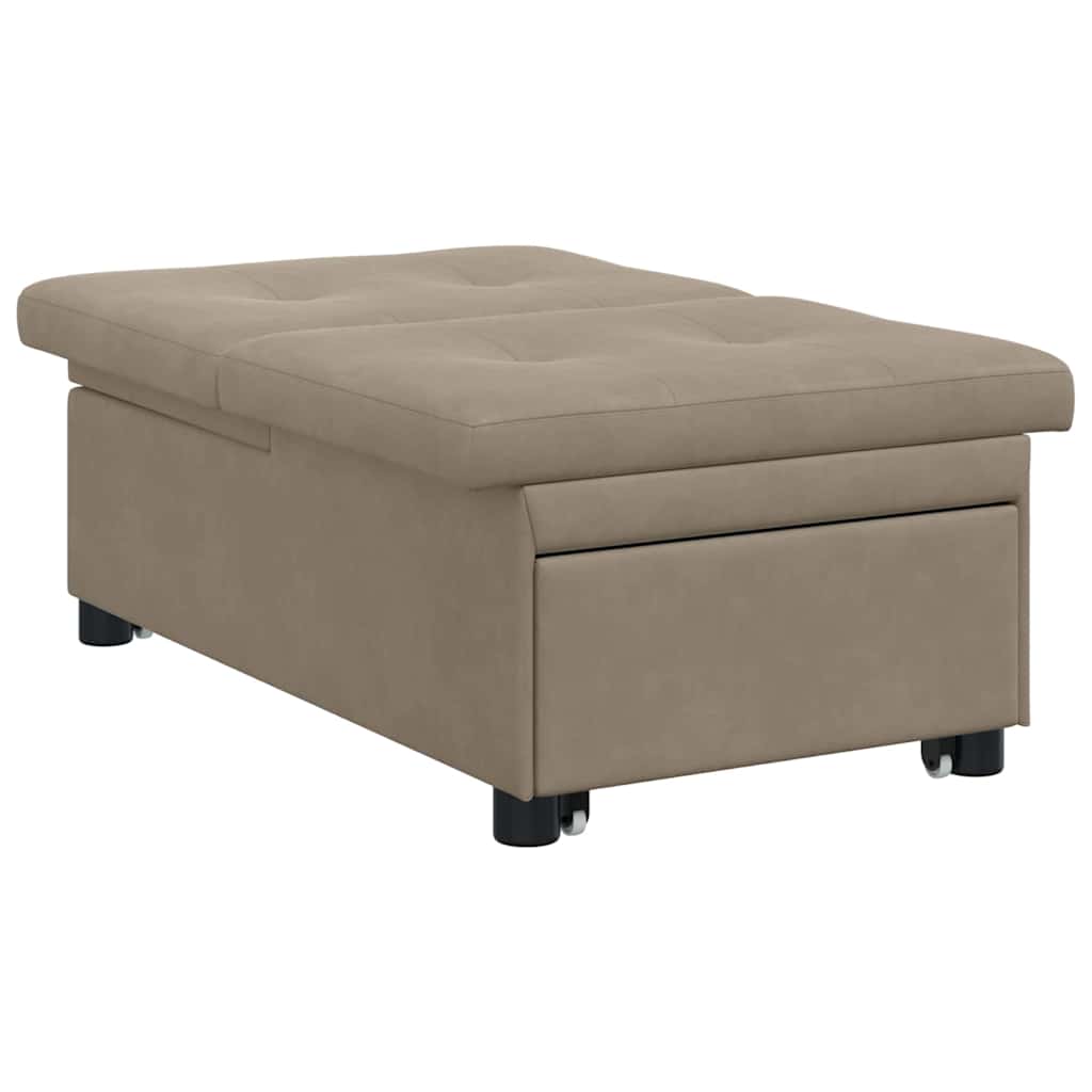 vidaXL Καναπές Κρεβάτι Taupe 194 x 67 x 82 εκ Μικροΐνες