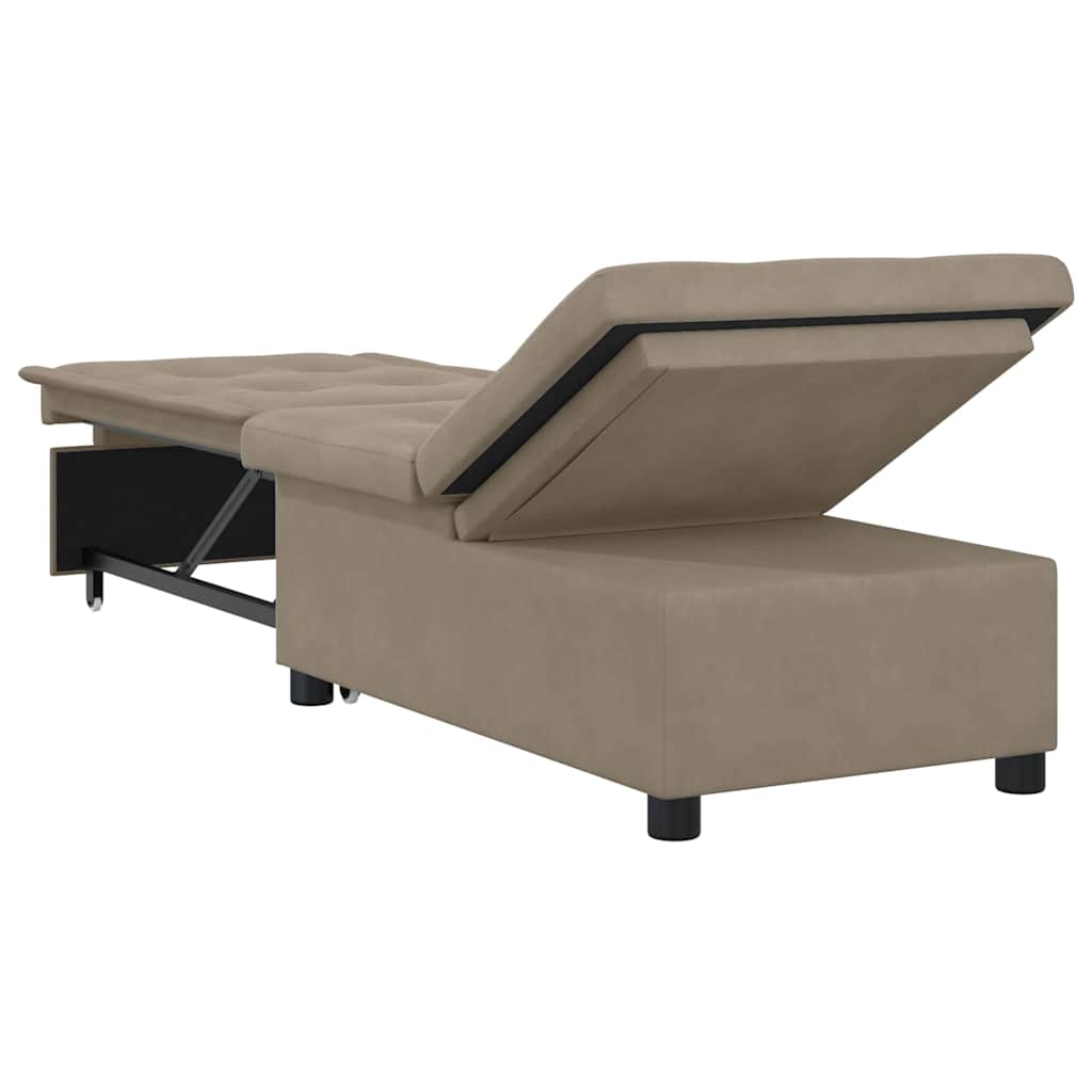 vidaXL Καναπές Κρεβάτι Taupe 194 x 67 x 82 εκ Μικροΐνες