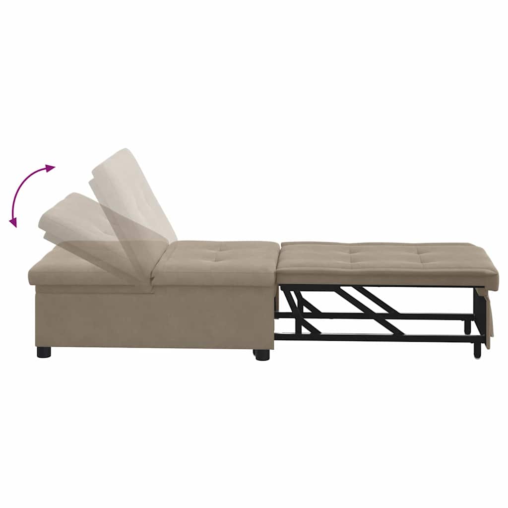 vidaXL Καναπές Κρεβάτι Taupe 194 x 67 x 82 εκ Μικροΐνες