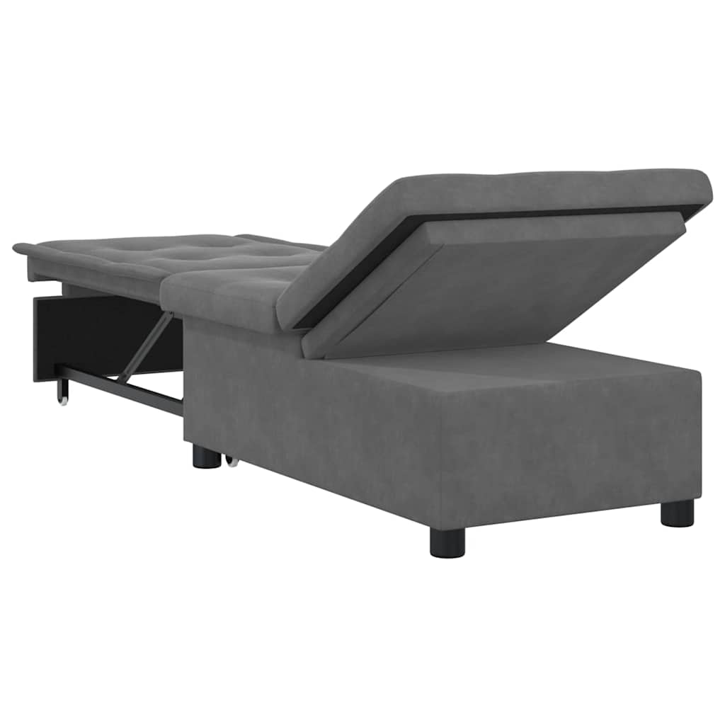 vidaXL Καναπές Κρεβάτι Σκούρο Γκρι 194 x 67 x 82 εκ Μικροΐνες