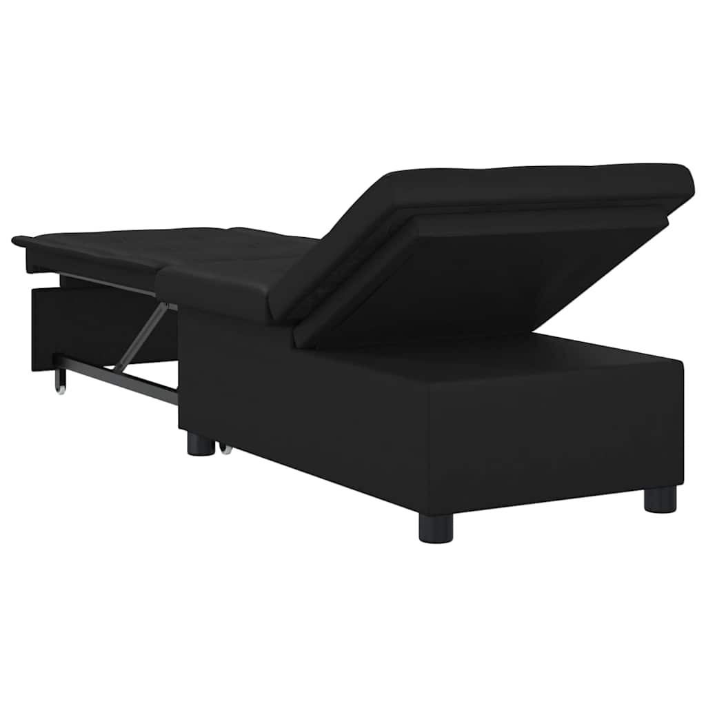vidaXL Καναπές Κρεβάτι Μαύρο 194 x 67 x 82 εκ Μικροΐνες