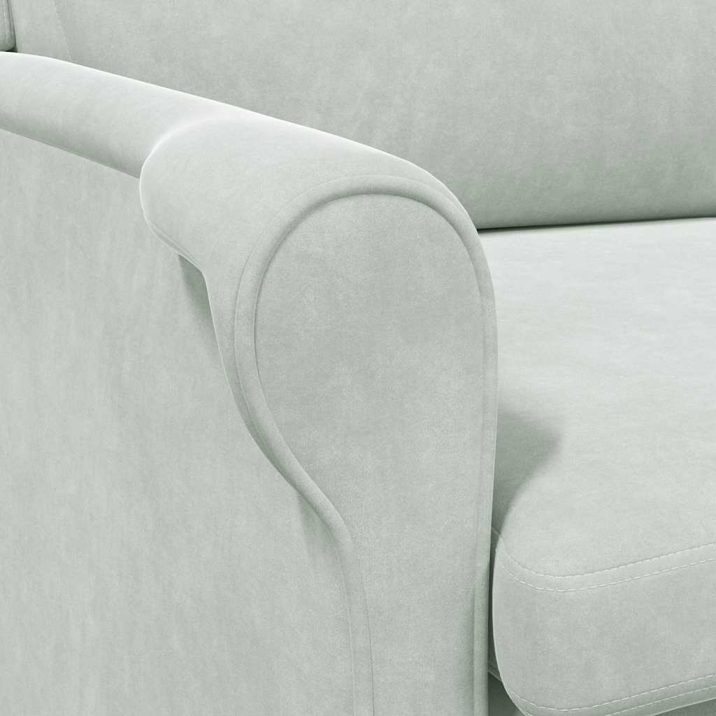 vidaXL Πολυθρόνα Ανοιχτό γκρι 76 x 94 x 102 εκ. Βελούδο