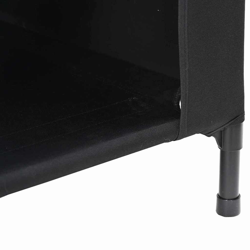 vidaXL Σπίτι Σκύλου Μαύρο Πολυεστέρας και Ατσάλι