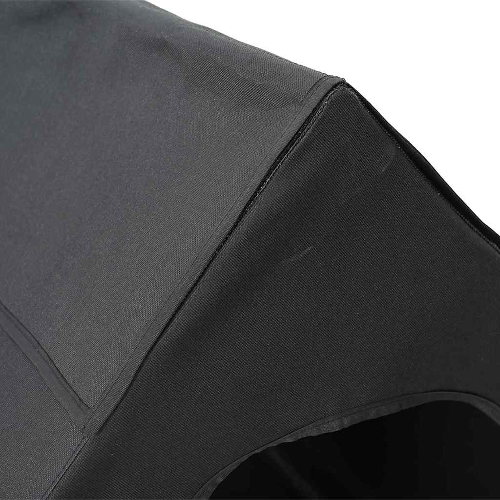 vidaXL Σπίτι Σκύλου Μαύρο Πολυεστέρας και Ατσάλι