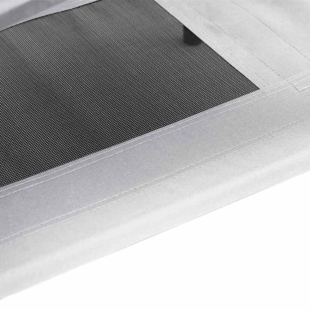 vidaXL Υπερυψωμένο Κρεβάτι Σκύλου με Αφαιρούμενη Στέγη Ασημί Γκρι Ατσάλι