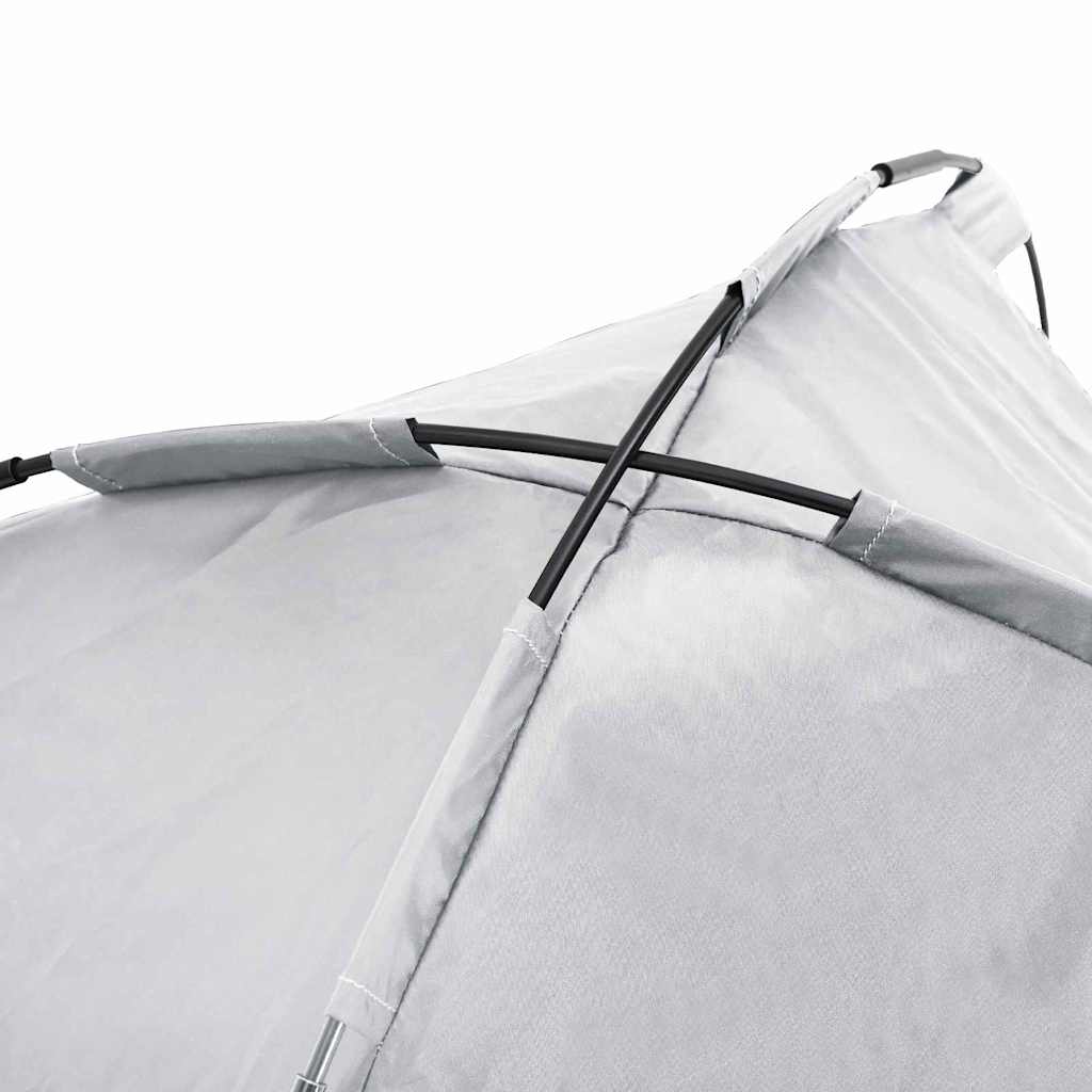 vidaXL Υπερυψωμένο Κρεβάτι Σκύλου με Αφαιρούμενη Στέγη Ασημί Γκρι Ατσάλι