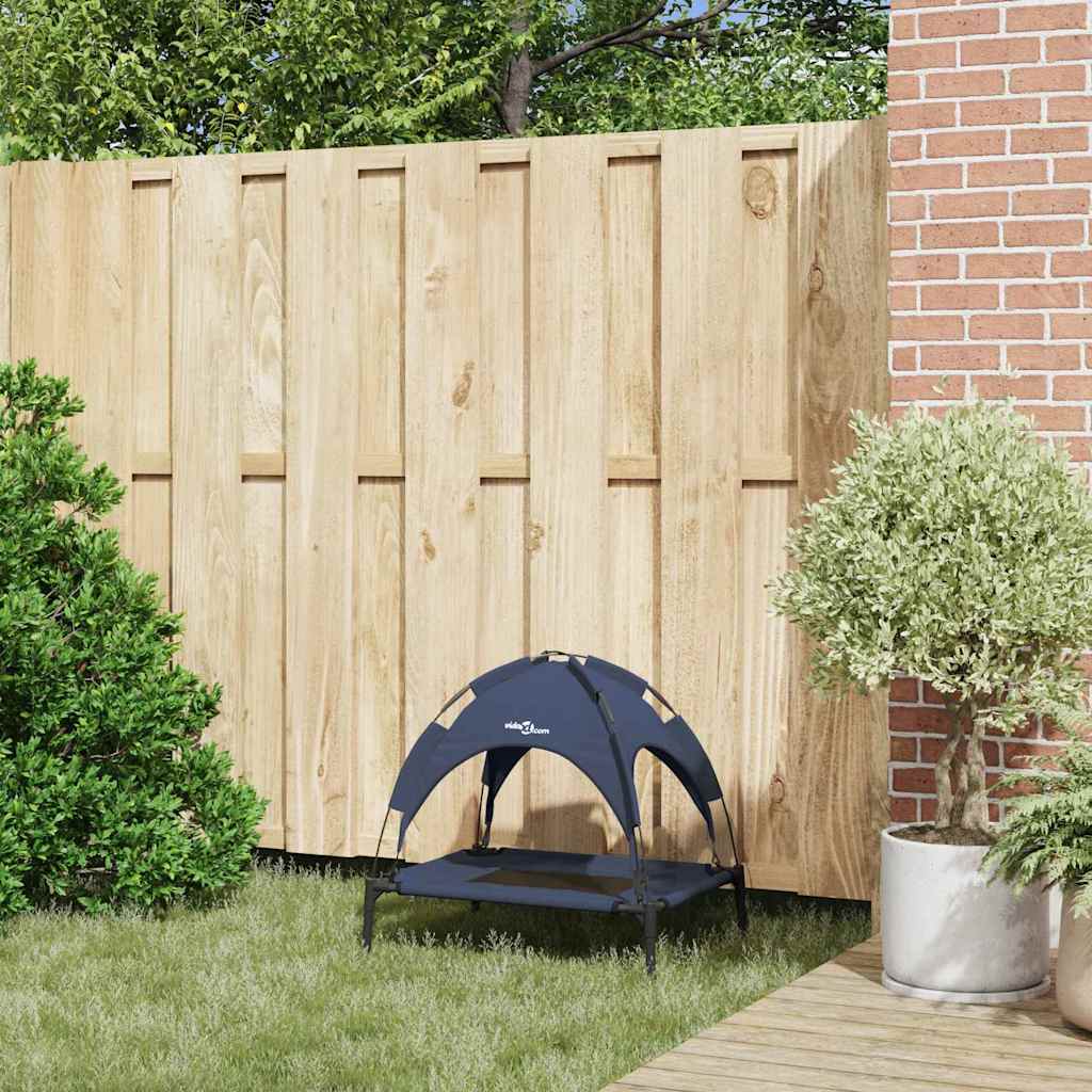 vidaXL Κρεβάτι Σκύλου με Αφαιρούμενη Οροφή Ναυτί Μπλε Σ Steel