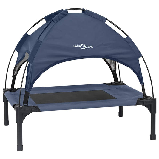 vidaXL Κρεβάτι Σκύλου Σκούρο μπλε 76 x 62 x 70,5 εκ. Ατσάλι