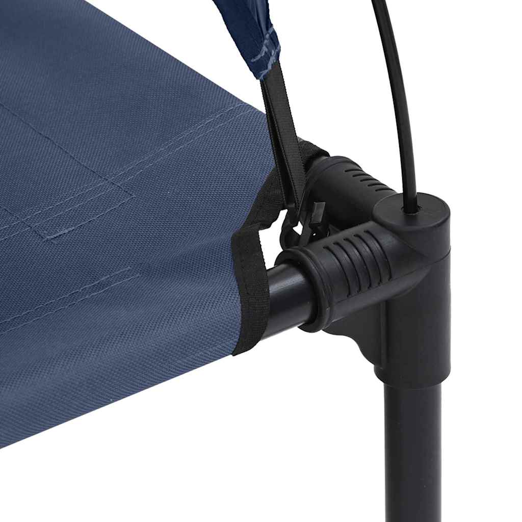 vidaXL Υπερυψωμένο Κρεβάτι Σκύλου με Αφαιρούμενη Οροφή Ναυτικό Μπλε XL Χάλυβας