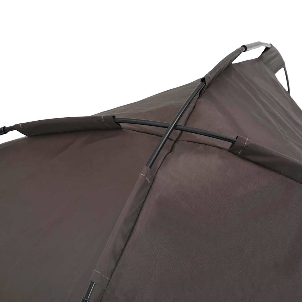 vidaXL Υπερυψωμένο Κρεβάτι Σκυλιών με Αφαιρούμενη Σκεπή Καφέ XL Ατσάλι