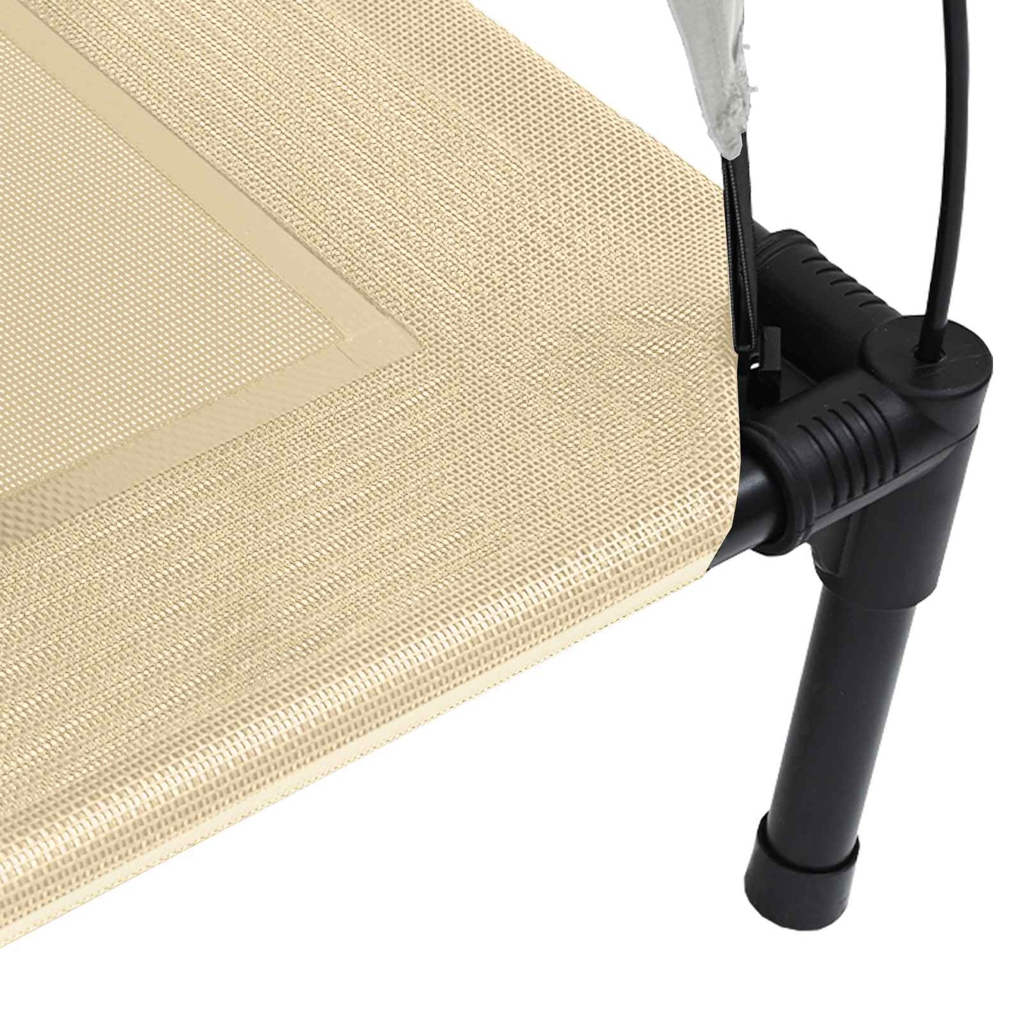 vidaXL Κρεβάτι Σκύλου 90 x 81 x 80,5 εκ Ατσάλι Ασημί Γκρι