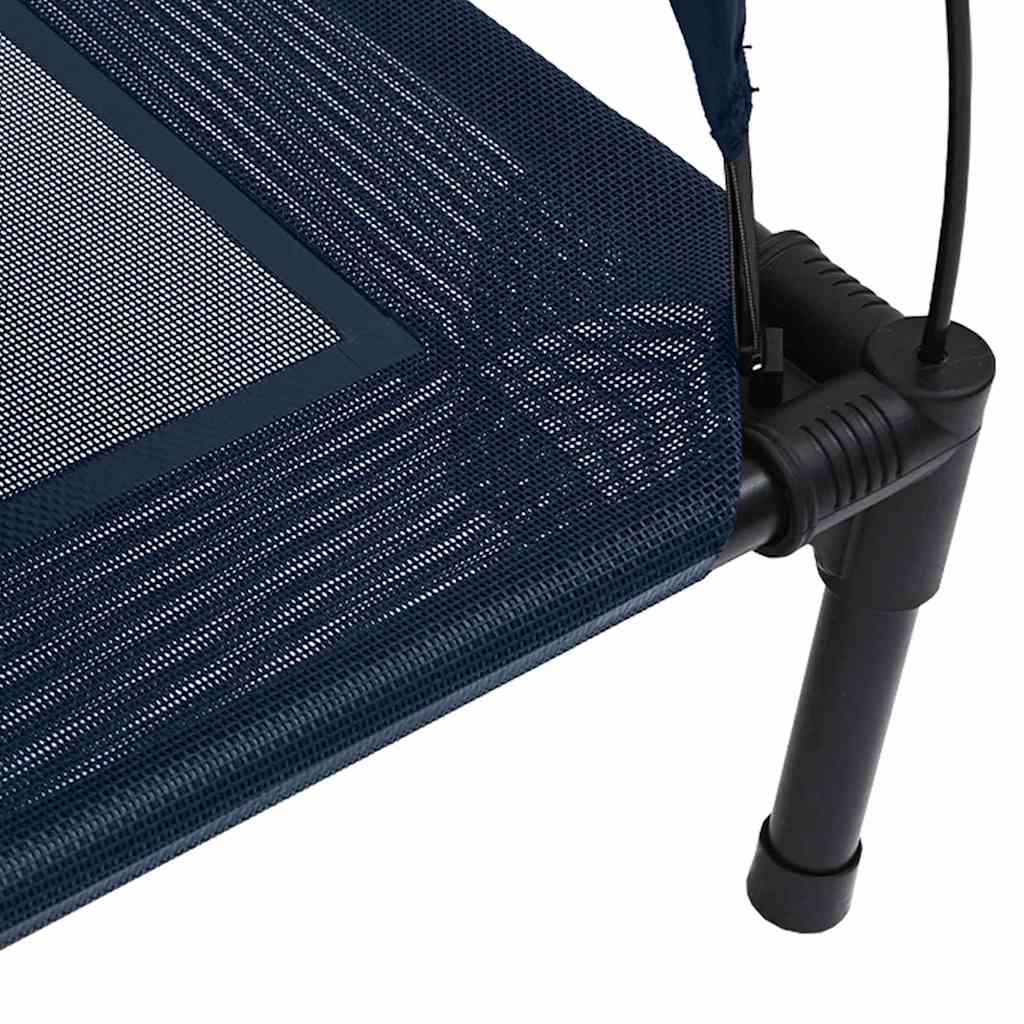 vidaXL Υπερυψωμένο Κρεβάτι Σκύλου με Αφαιρούμενη Στέγη Ναυτικό Μπλε L Χάλυβας