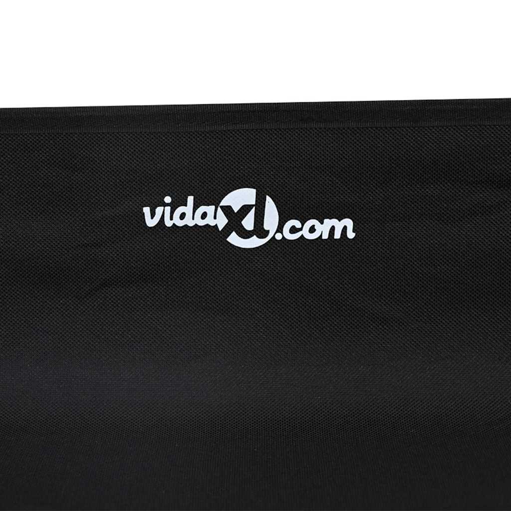 vidaXL Υπερυψωμένο Κρεβάτι Σκύλου Μαύρο ML Ύφασμα και Σίδερο