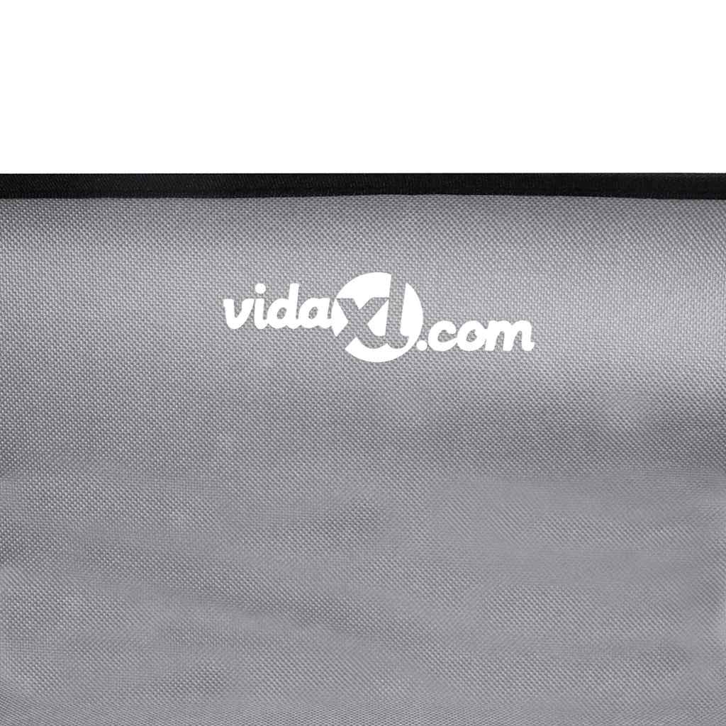 vidaXL Ανασηκωμένο Κρεβάτι Σκύλου Ανοιχτό Γκρι S Υφάσματος Oxford και Ατσάλι