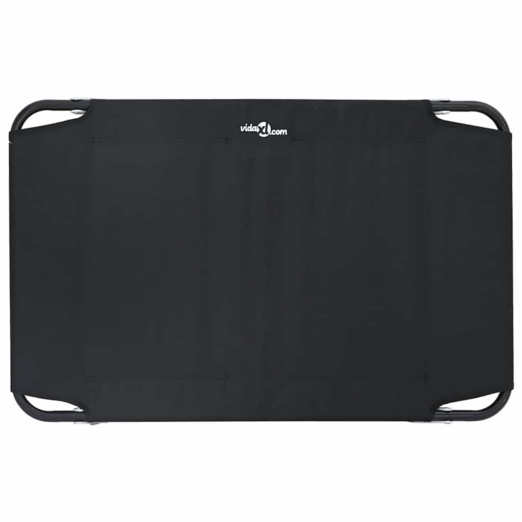 vidaXL Συμπτύξιμο Κρεβάτι Σκύλου Μαύρο ML Υφασμάτινη και Μεταλλική