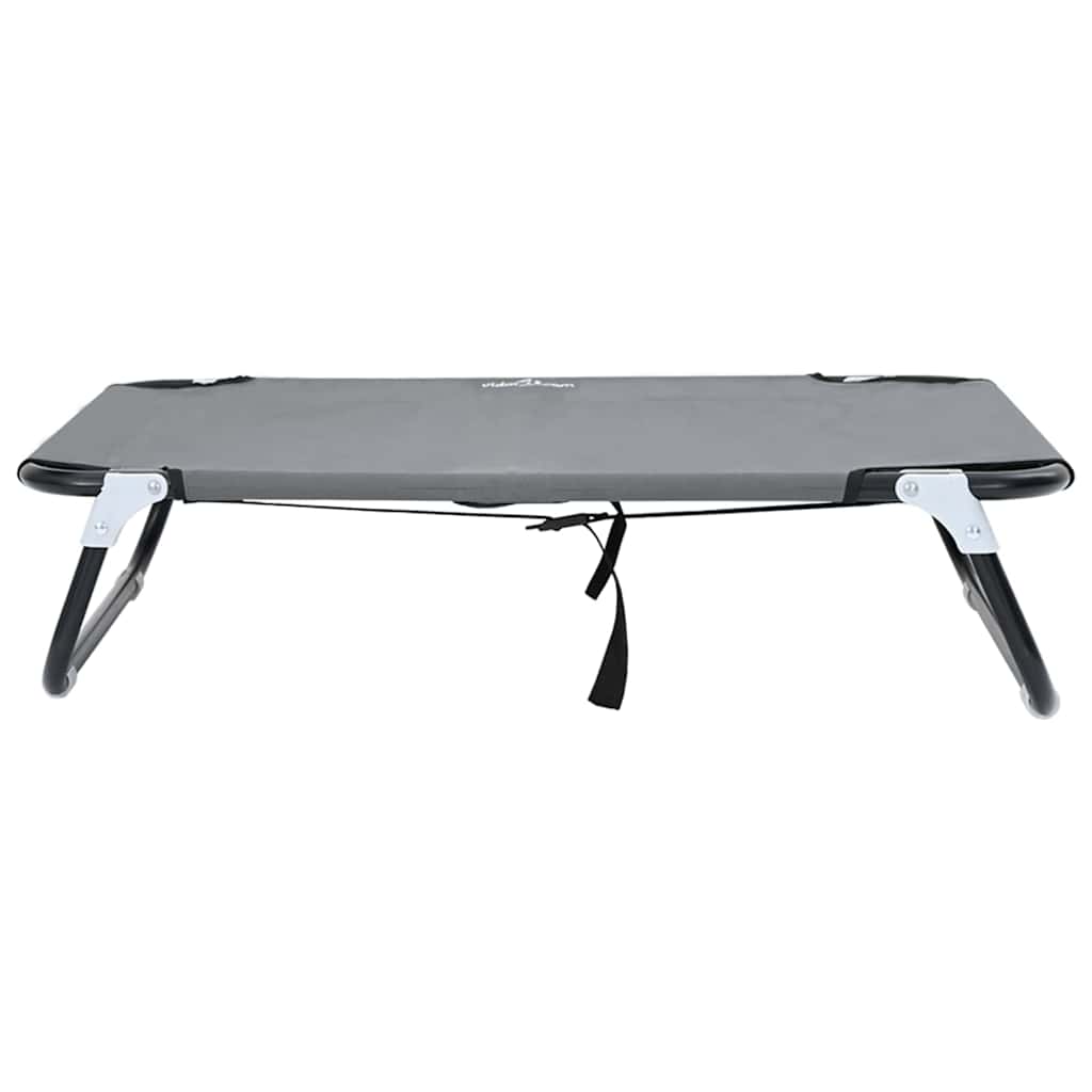 vidaXL Κρεβάτι Σκύλου Φορητό Ανοιχτό Γκρι από Πολυέστερ και Μέταλλο