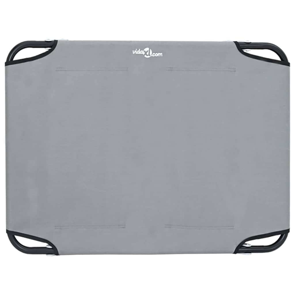 vidaXL Κρεβάτι Σκύλου Φορητό Ανοιχτό Γκρι από Πολυέστερ και Μέταλλο