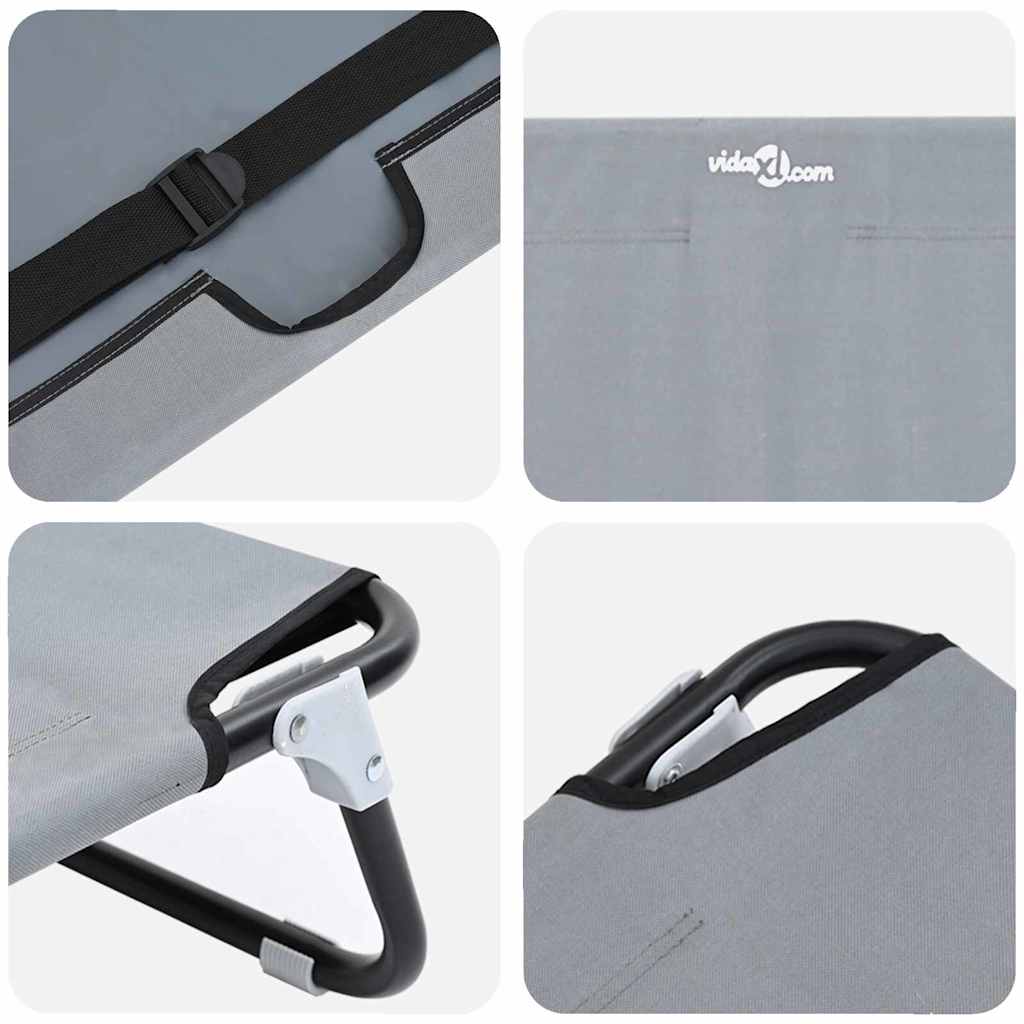 vidaXL Πτυσσόμενο Κρεβάτι Σκύλου Ανοιχτό Γκρι