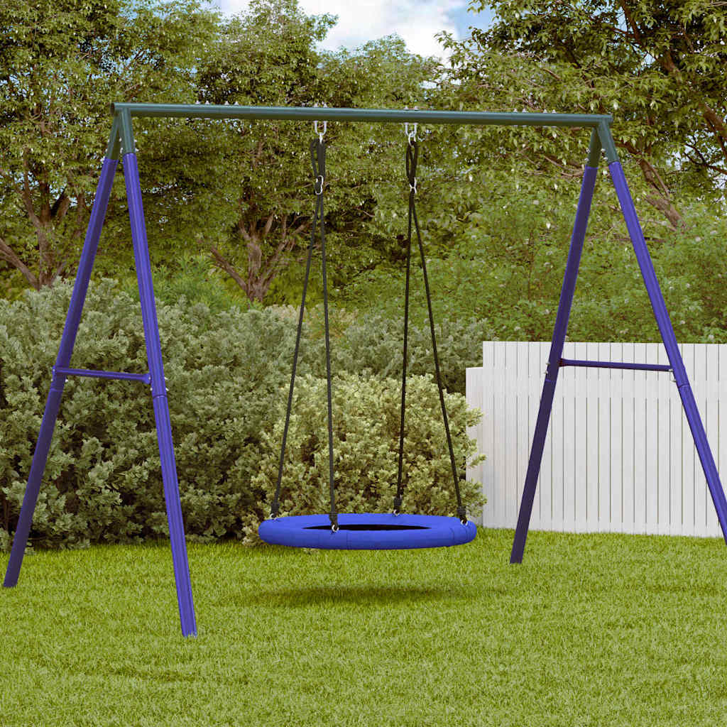 vidaXL Κούνια φωλιά Μπλε 100 x 100 x 180 εκ Πλαστικό