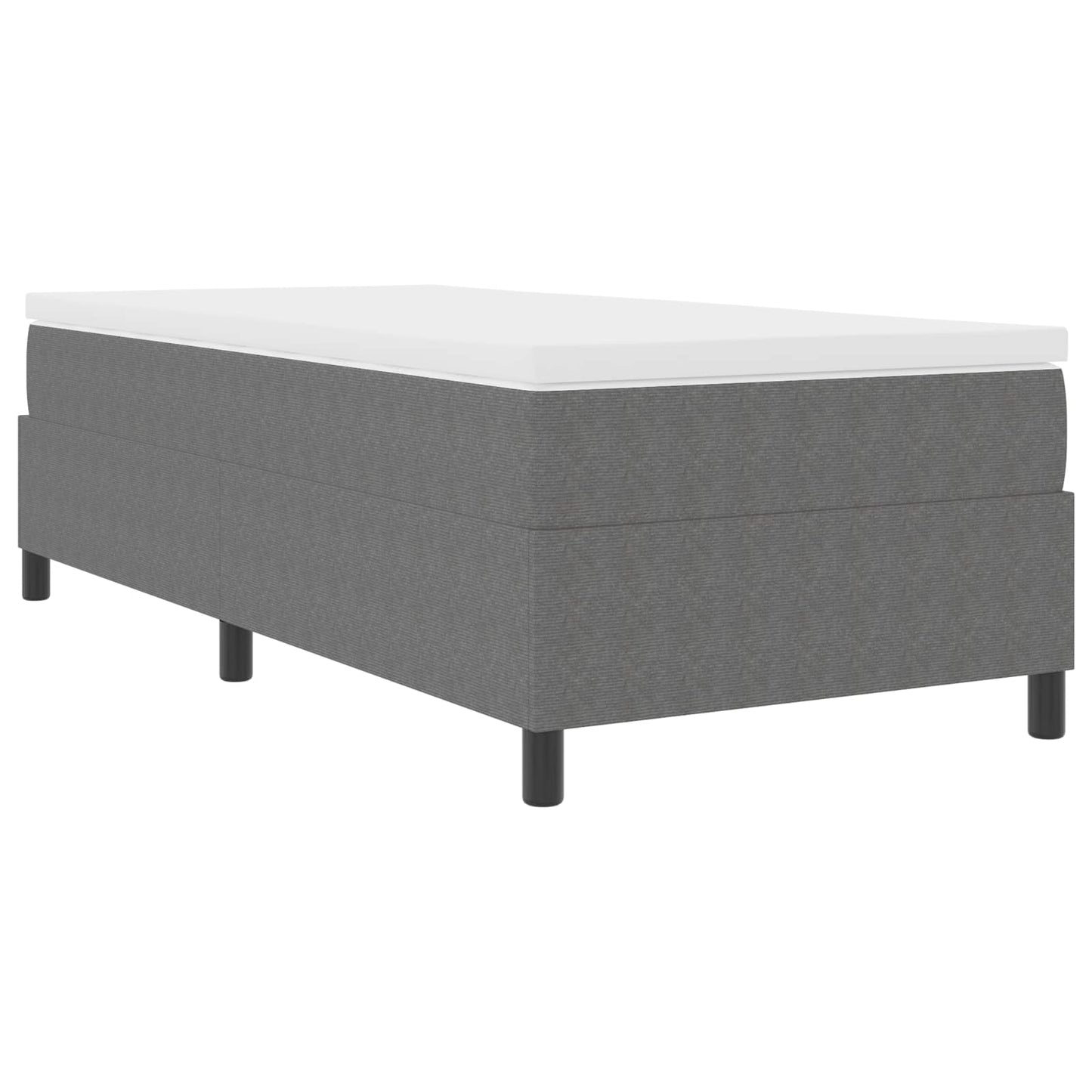 vidaXL Κρεβάτι πλατφόρμα Ανοιχτό γκρι 90 x 200 cm Υφασμάτινο Κορντουρά