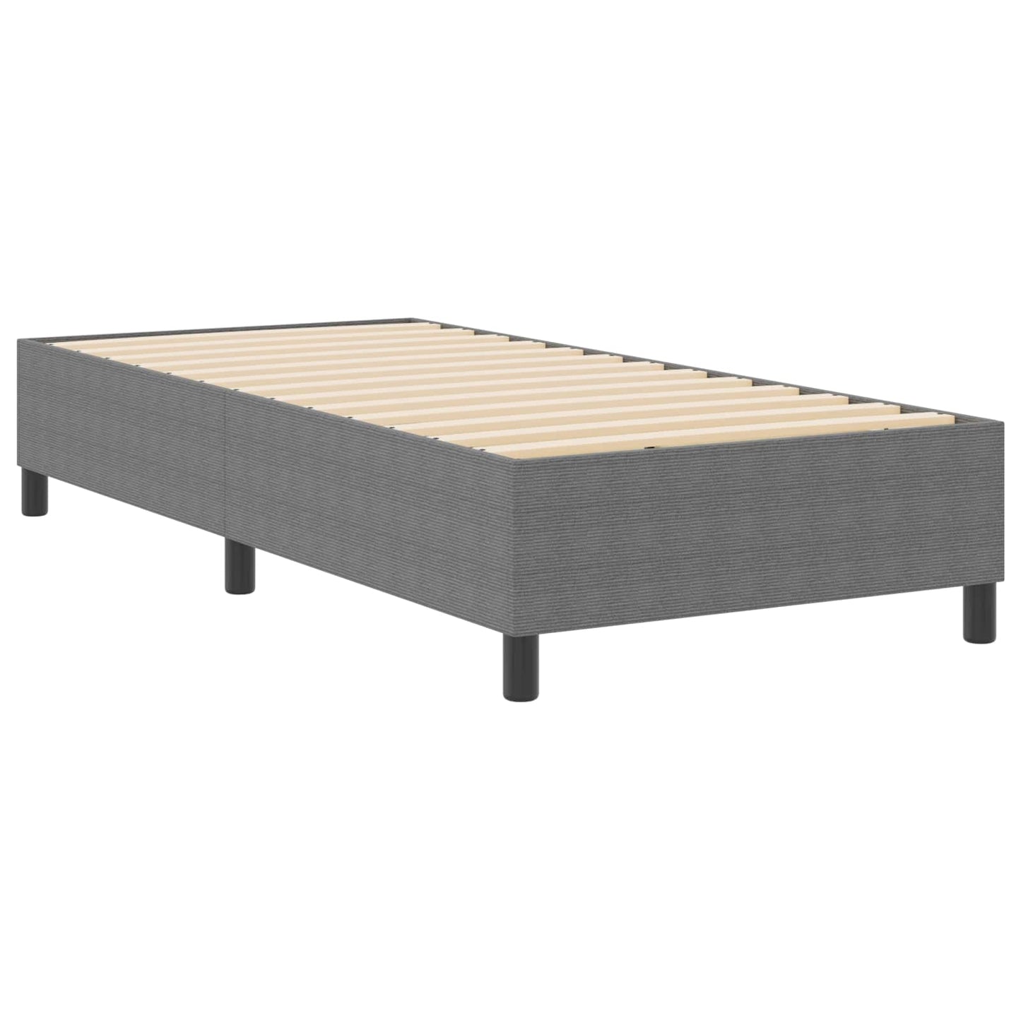 vidaXL Κρεβάτι πλατφόρμα Ανοιχτό γκρι 90 x 200 cm Υφασμάτινο Κορντουρά