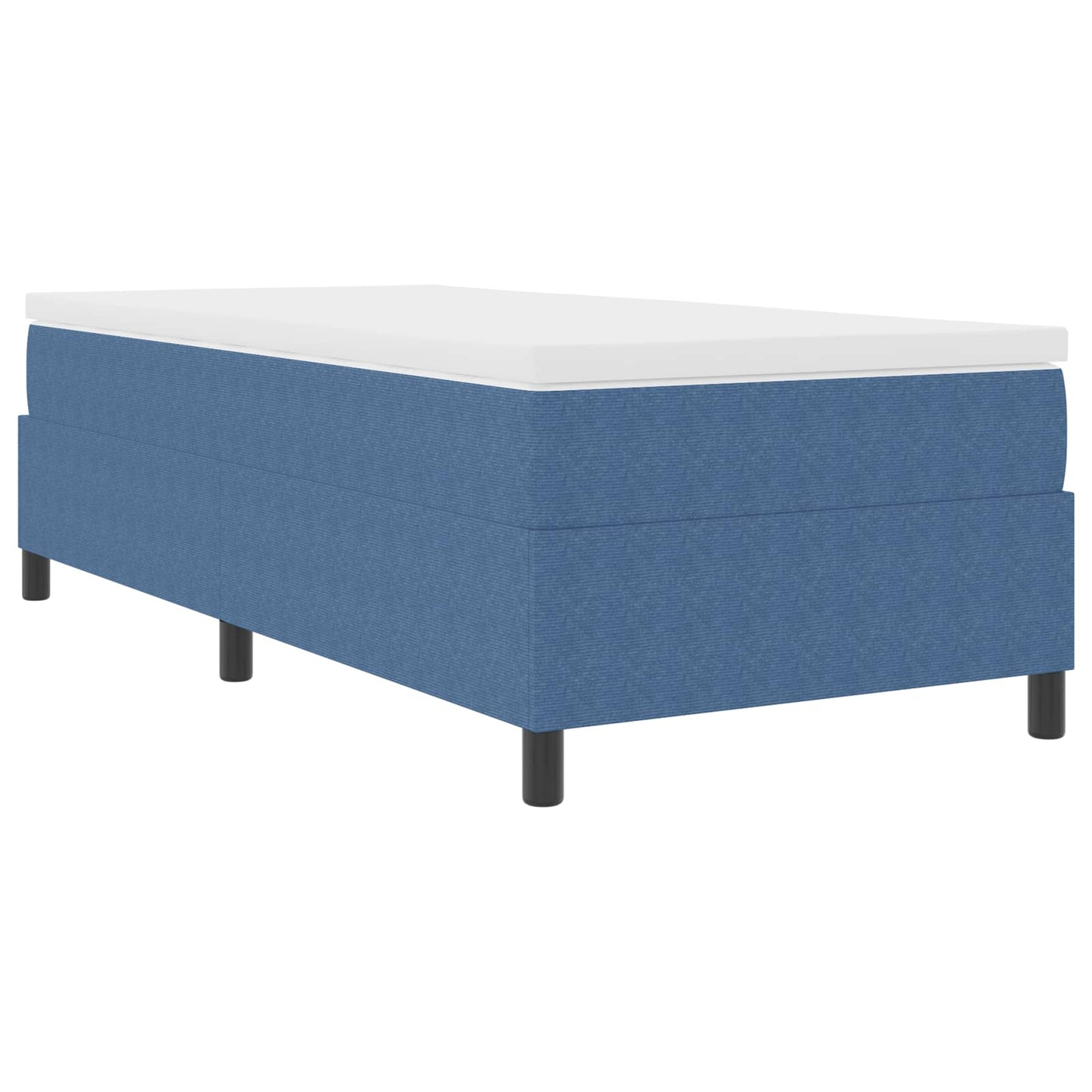 vidaXL Κρεβάτι πλατφόρμα Μπλε 90 x 200 cm Υφασμάτινο Κορντουρά